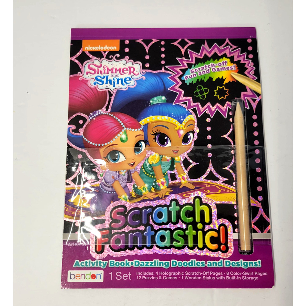 Shimmer And Shine Scratch Fantastic Activity Book Nickelodeon Ages 3+ Bendon